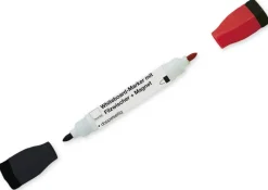 Whiteboard-Marker Doppelspitze mit Filzwischer + Magnet