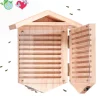 Wildbienen-Hotel mit Beobachtungsmöglichkeit, aus Holz, zum Aufklappen