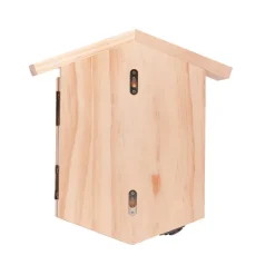 Wildbienen-Hotel mit Beobachtungsmöglichkeit, aus Holz, zum Aufklappen