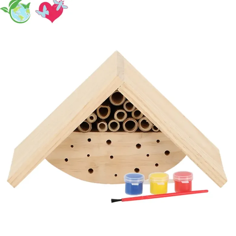 Wildbienen-Hotel zum Bemalen, aus Holz
