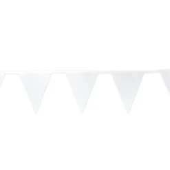 Wimpel-Kette aus Papier, weiß, 2 Stück