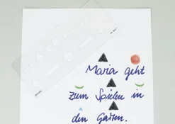 Wortarten-Schablone, ca. 175 x 70 mm, 1 mm Stärke "Montessori Premium"