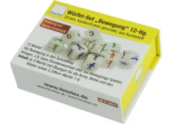 Würfel-Set „Bewegung“ 12-tlg., 20 mm in Box