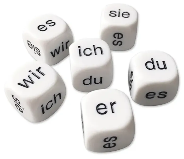 Würfel-Set Deutsch "Personalpronomen" 5-tlg., 16 mm