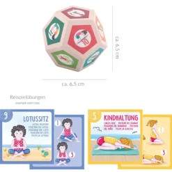 Yoga-Set für Kinder mit Würfel und Karten, 13-tlg.