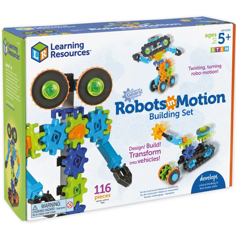 Zahnrad-Spiel "Roboter in Bewegung", Baukasten, 116-tlg.