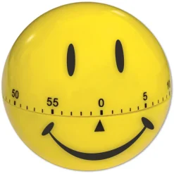 Zeitdauer-Uhr "lachendes Gesicht" gelb, ca. 7 cm ø